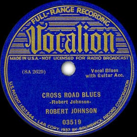 Cross Road Blues 78RPM Record Cover
