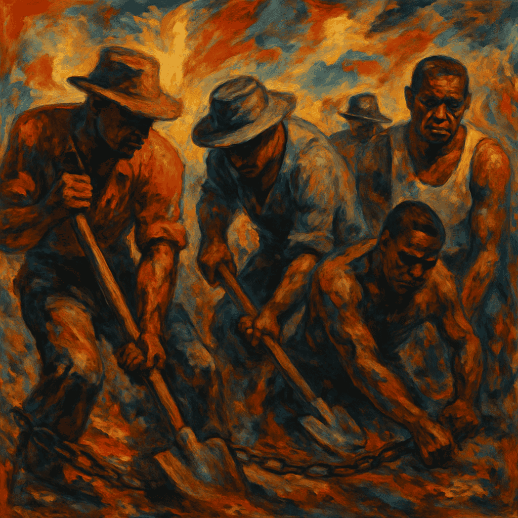 Men Working on the Chain Gang